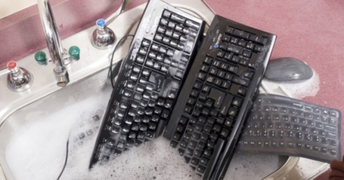 Dishwashersafe, waterproof keyboard and mouse