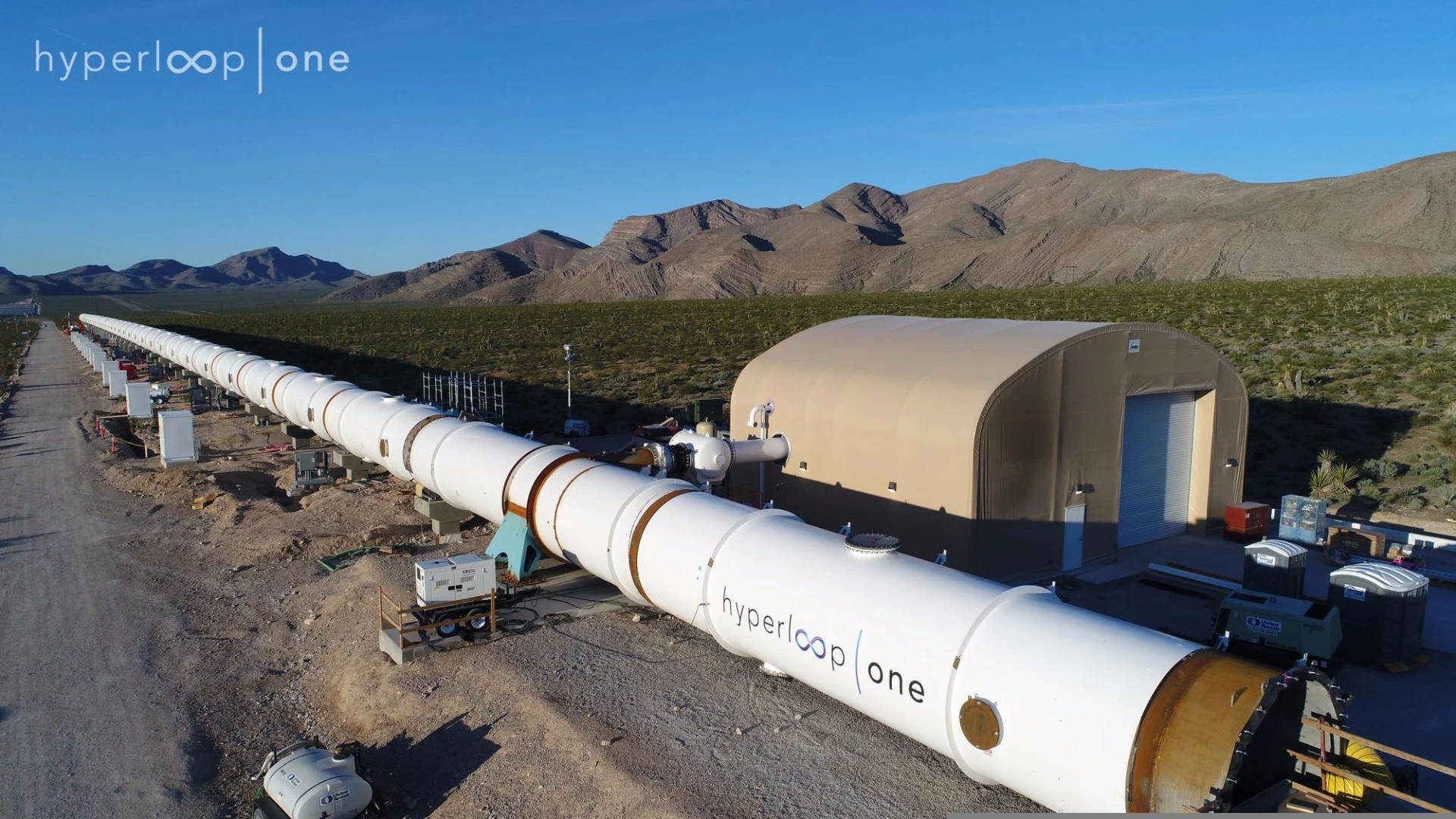 Hyperloop One's test track under construction