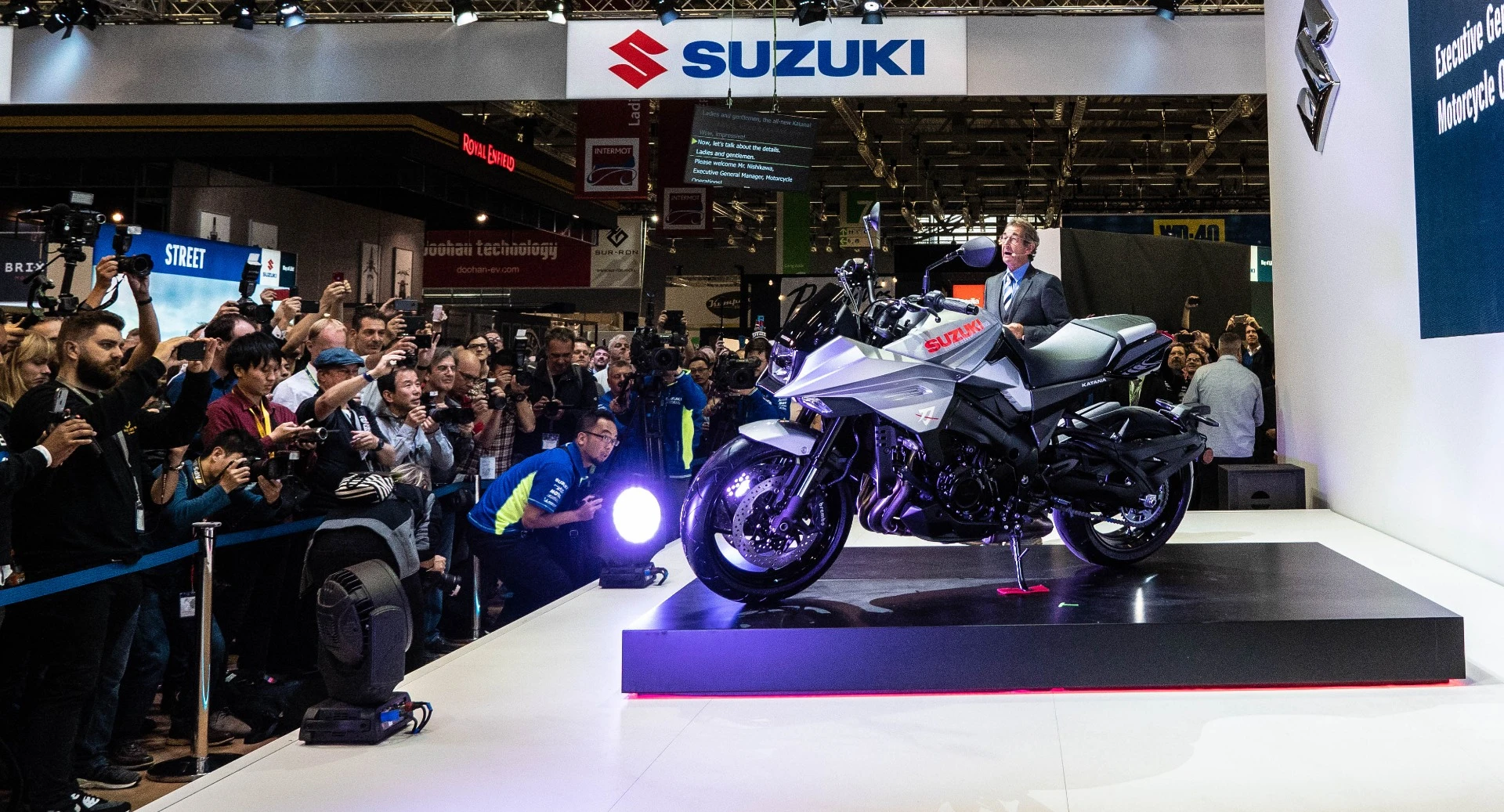 Suzuki reveals the 2019 Katana at Intermot 2018 in Cologne, Germany