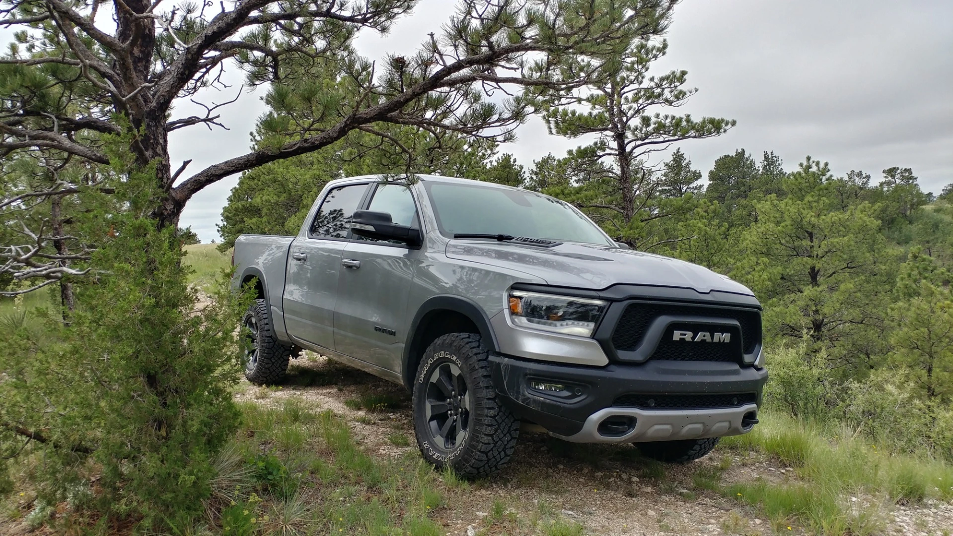 Larger, and meatier off-road tires (33-inch Goodyear Duratrac) are standard on the 2019 Rebel and these ride on 18-inch alloy wheels that attach to a fortified suspension