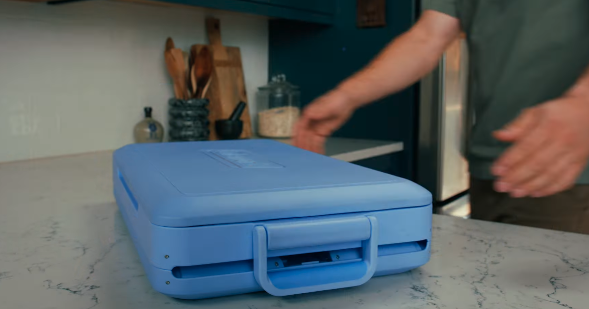 World's first collapsible hard cooler snaps to size in a split second