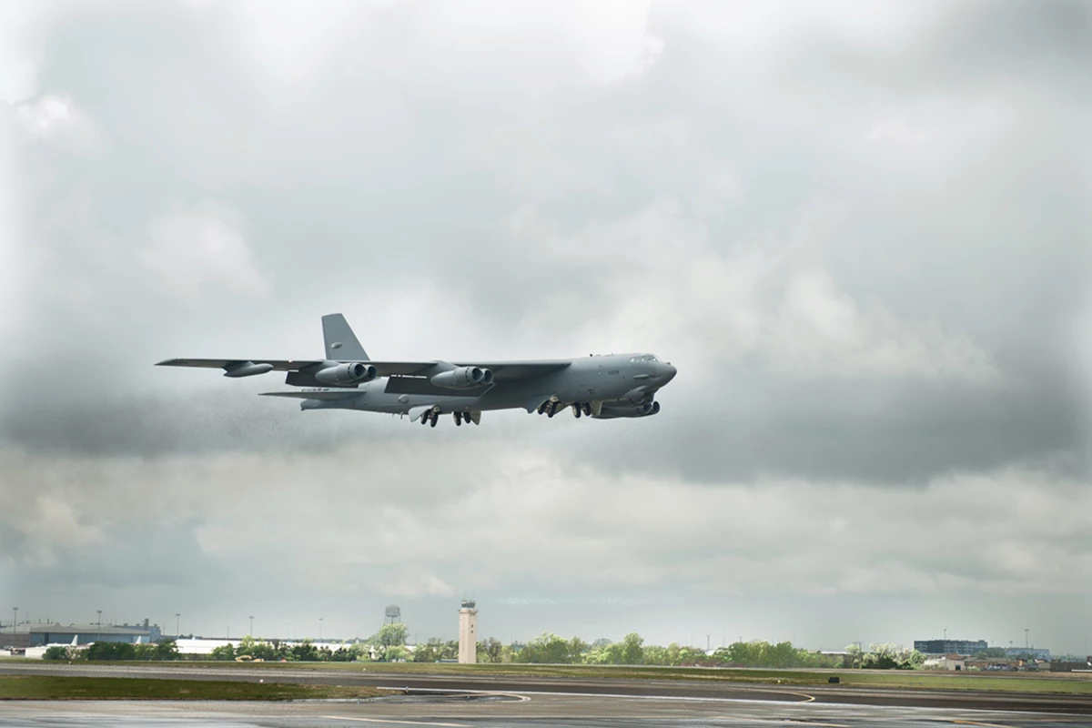 The first B-52 with Boeing's CONECT communications system has been rolled out to the US Air Force