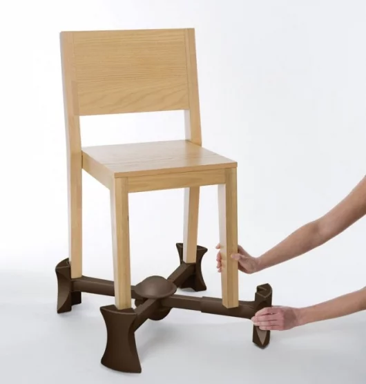Attaches to ordinary chairs in seconds
