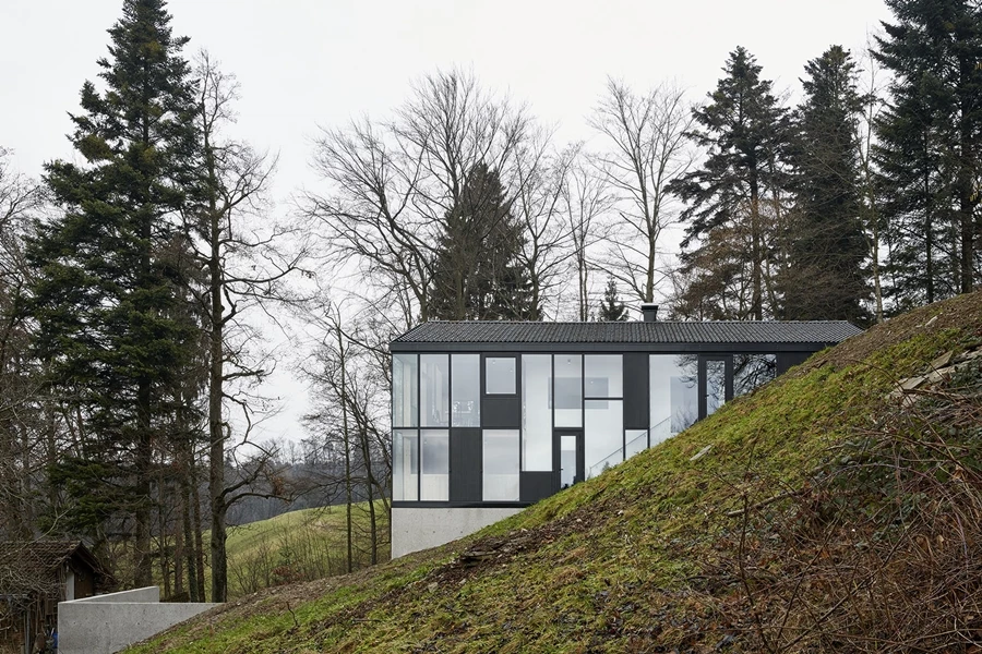 The original structure of Haus Hohlen was gutted and unwanted fixtures removed