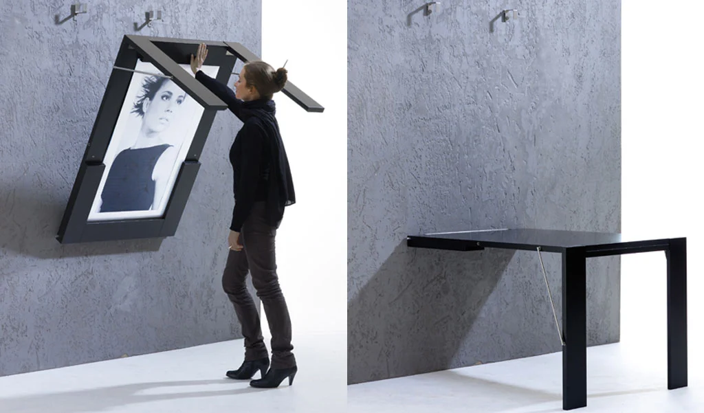 IvyDesign's Picture Table transforms from an ordinary dining table to a frame for your favorite piece of art (Images: Ivy Design)