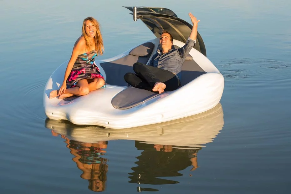 The Chilli Island has two seats, a Bluetooth audio system and space to store drinks