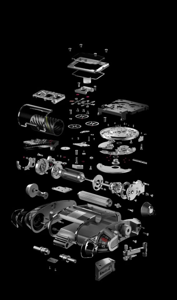 The Urwerk UR111C exploded view