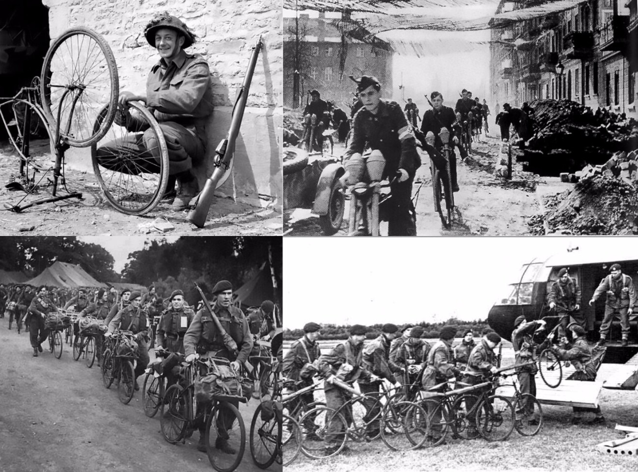 Bicycles can be maintained on the fly with a minimum of tools, repurposed easily (a German tank-hunter squad on bicycles top right), and double the carrying capacity of a soldier while maintaining almost instantaneous battle readiness.