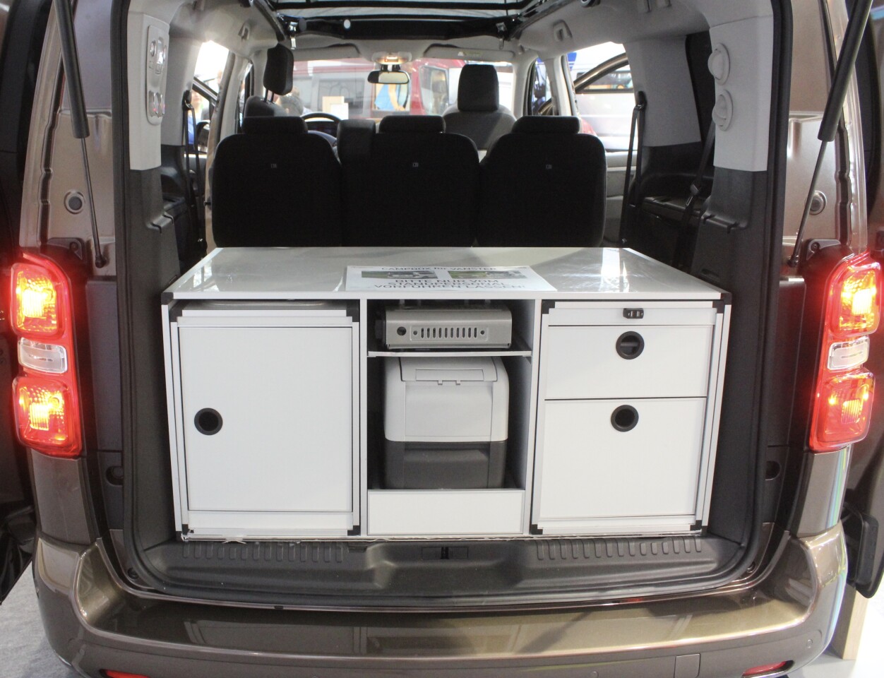 Campbox neatly packed at the Vanster's 2019 Caravan Salon debut