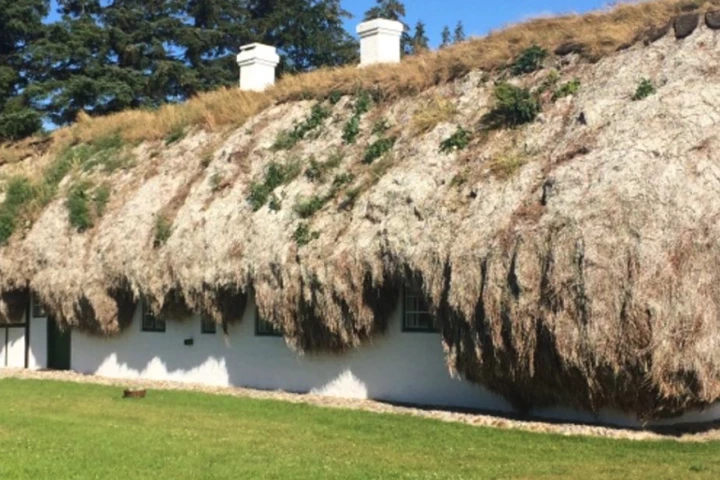 House of Andrine dates to the 18th century but the seaweed roof shown was only recently installed