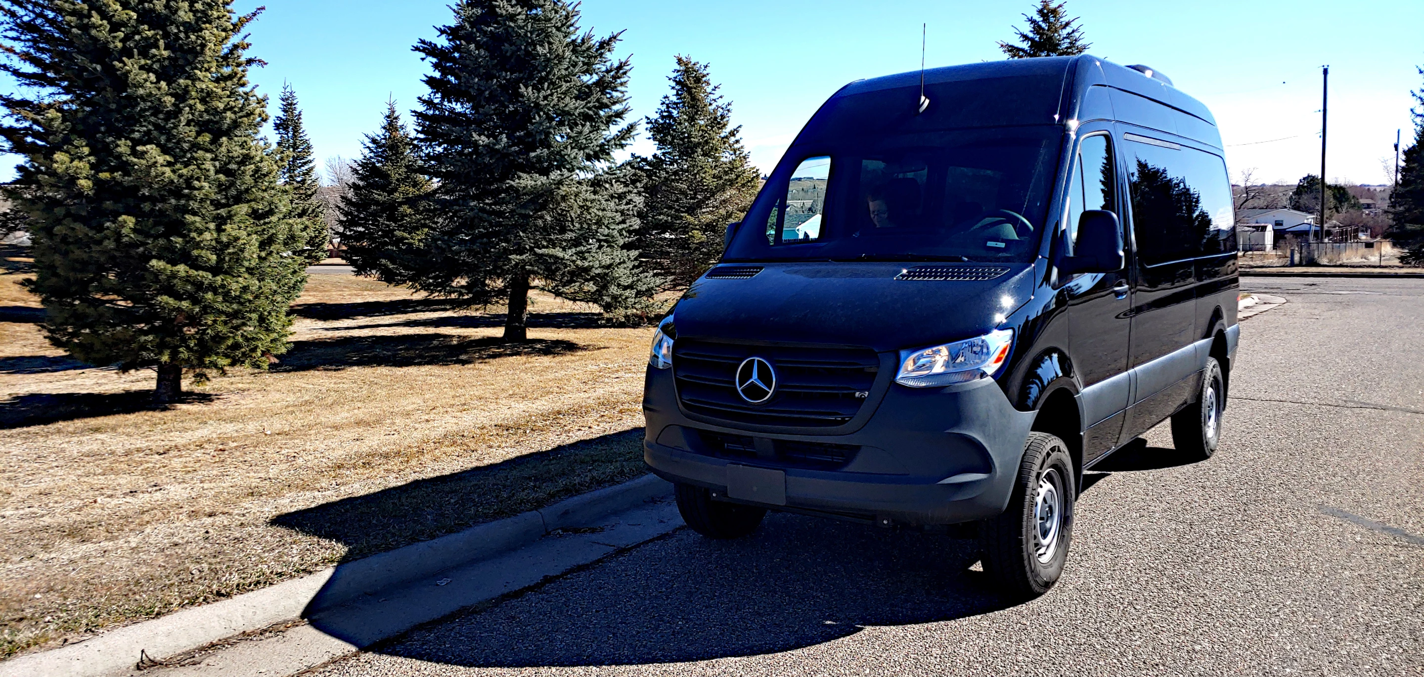 Sitting high off the ground, the Mercedes-Benz Sprinter maneuvers remarkably well for such a huge vehicle