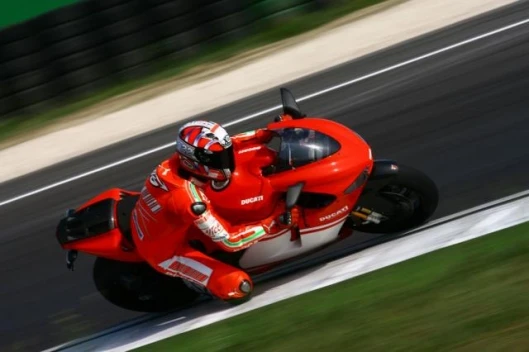 Ducati Desmosedici RR in action around the Misano Circuit