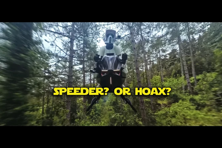 The Volonaut Airbike that looks like a Star Wars speeder bike ... It even has a Storm Trooper riding it. Is it for real?