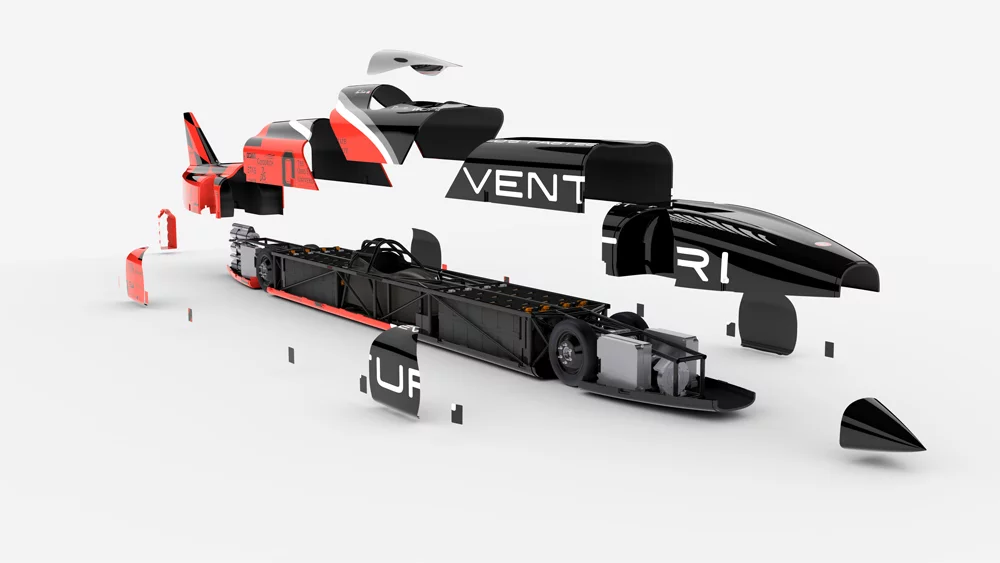 The VBB-3 deconstructed (Photo: Venturi Automobiles)