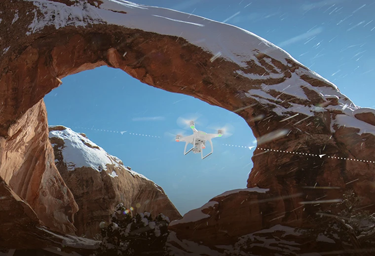 DJI Phantom 4: Lightbridge technology means you can see what the Phantom sees in 720p HD at up to a ridiculous 3.1mi (5km) away