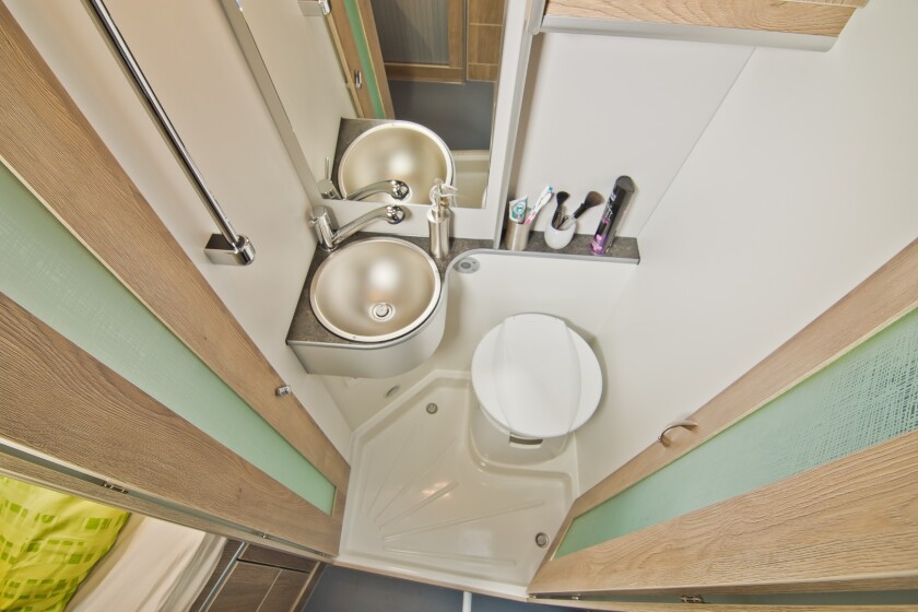 Wet bath in the La Strada Regent S camper van