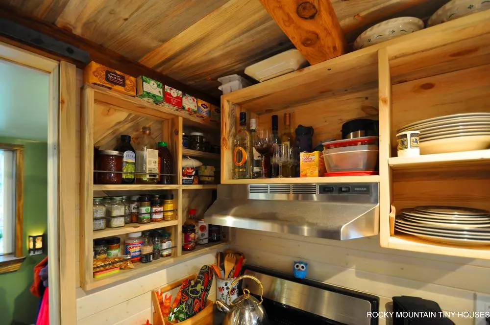 The Red Mountain 34' Tiny House's kitchen