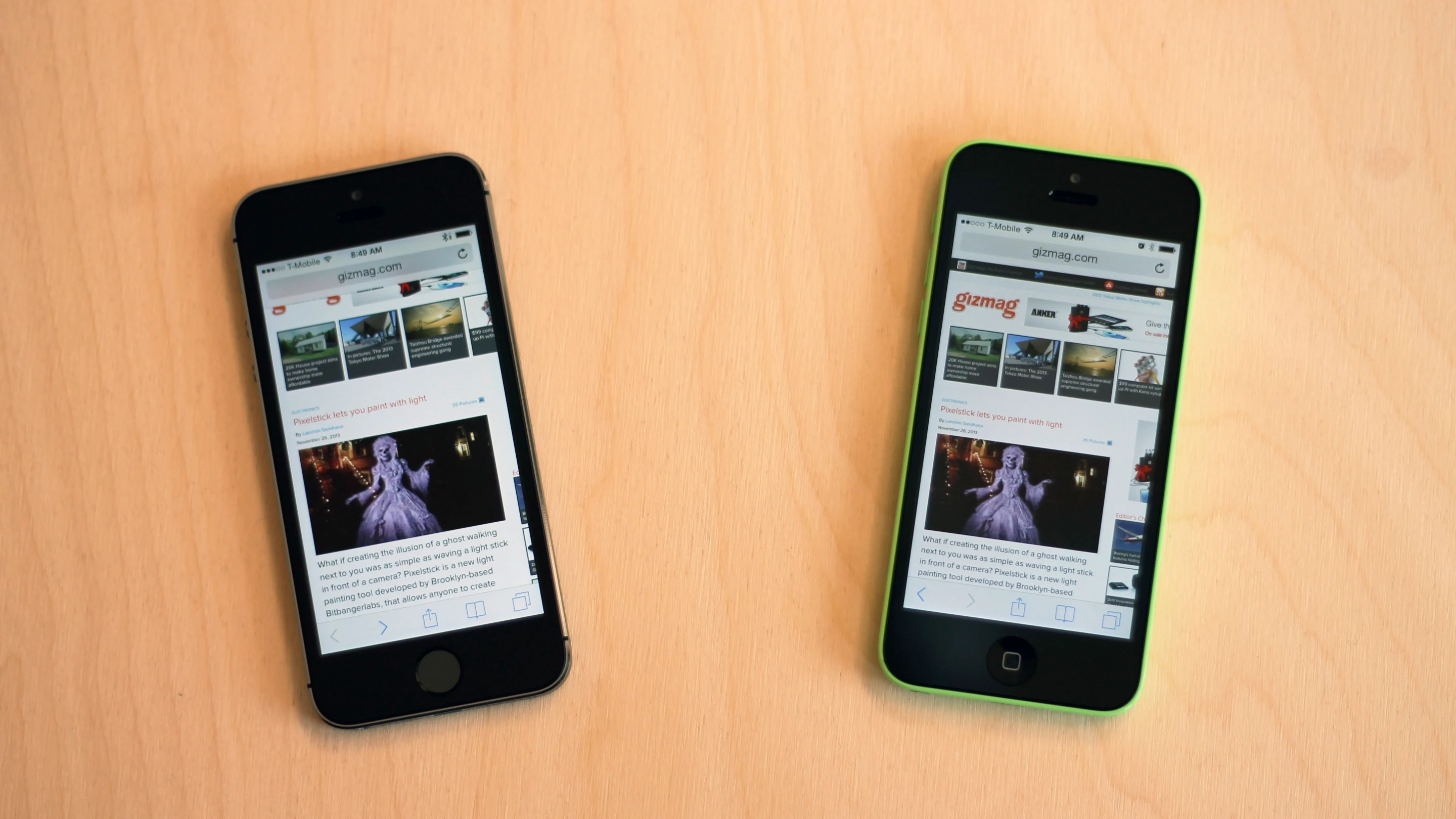The phones have a lot in common, including screen size and resolution