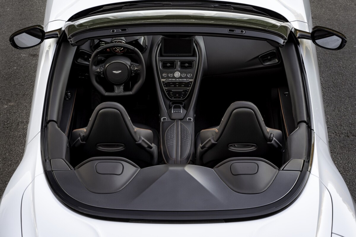 Looking down into the DBS Superleggera Volante