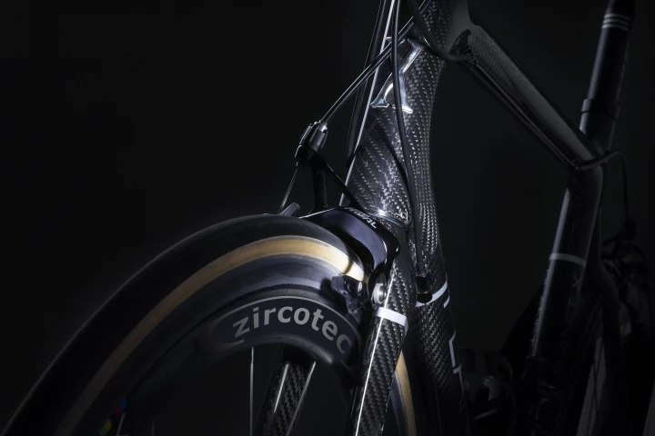 A carbon composite wheel with the Zirotec coating