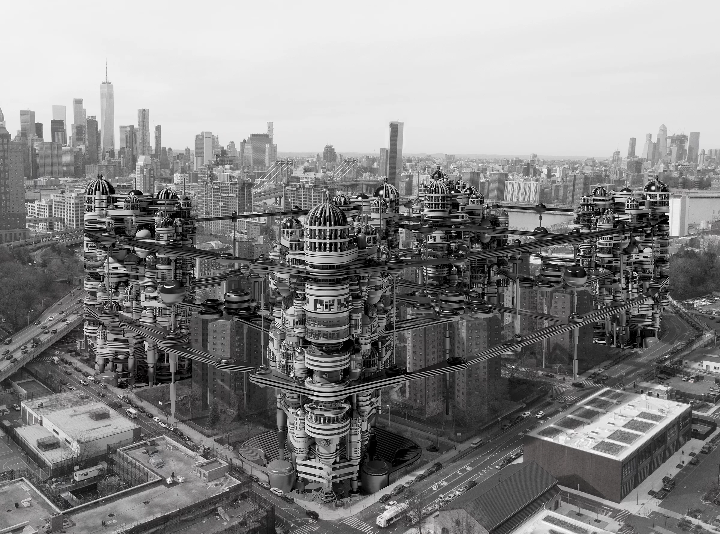 Time Machine Skyscraper – High-Tech Residential Tower was designed by Seyed Shervin Hashemi. We're not sure what's going on with this one so will quote the designer's own words "In the Time Machine, the user encounters a continuous saltational process of excitation or release: a sequence of compact and variegated functions indicated multiple simultaneously operating procedures, indexing different materials as well as different forces"