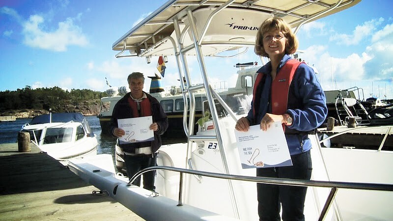 Boat owners in Sandhamn collected plastic found while out on the sea