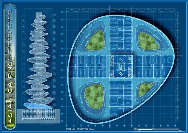 VCA mapped out the buildings for an private client, but has not revealed any plan to actually build them at this time