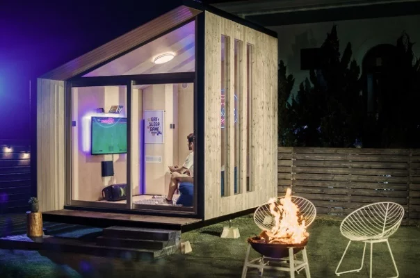 This 98-sq-ft garden studio can be used as an outdoor office space, games room, art studio or guest house
