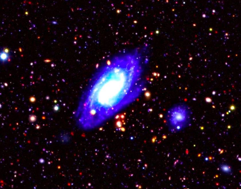 Zoomed in view of a small section of the UDS field, containing ancient galaxies imaged as they were 9 billion years ago when the light left its source
