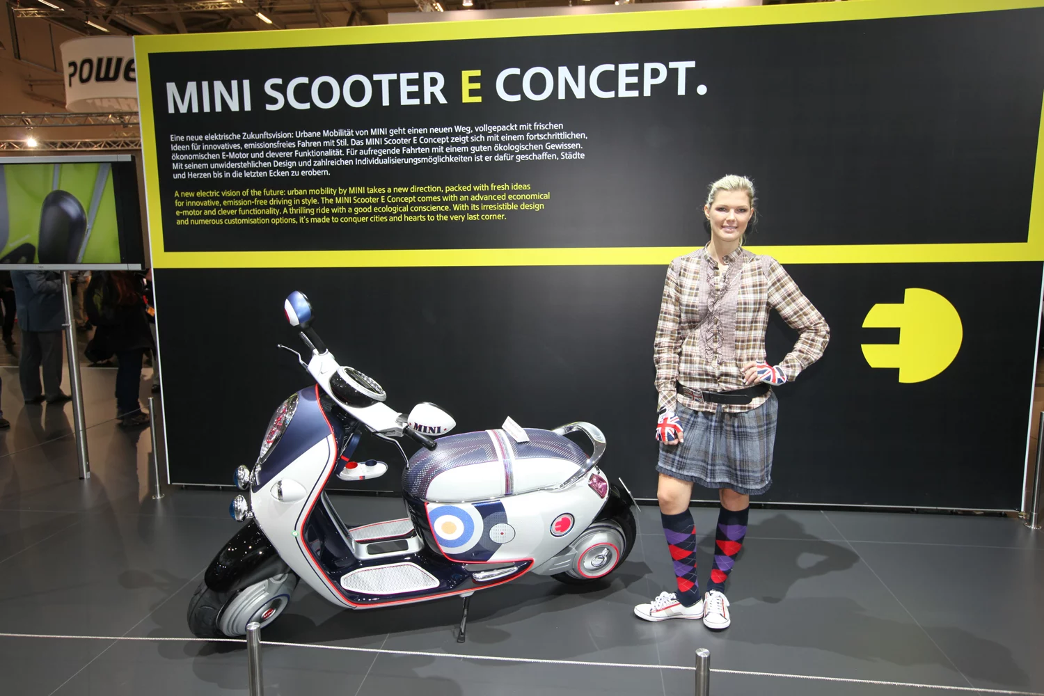 One of the MINI Concept scooters shown at Intermot, the Paris Auto Show and at special events in London.
