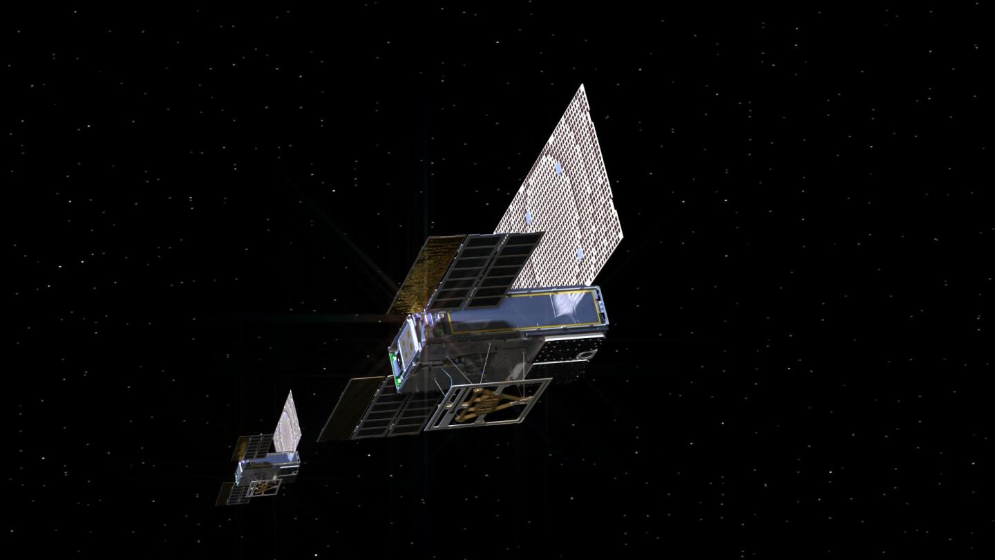 Artist's concept of a MarCO CubeSat