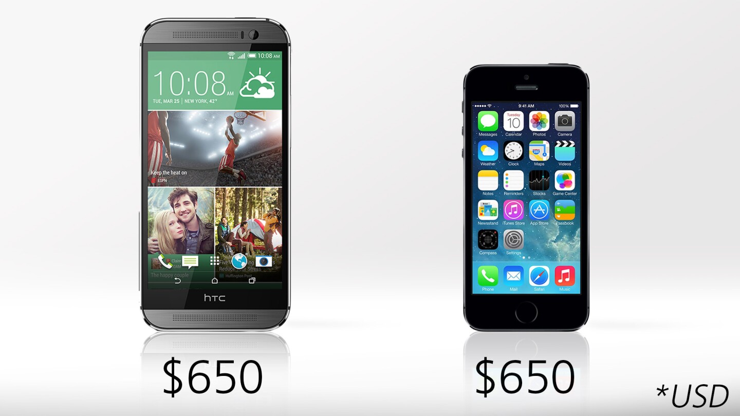 Starting off-contract prices are even, at US$650 a pop