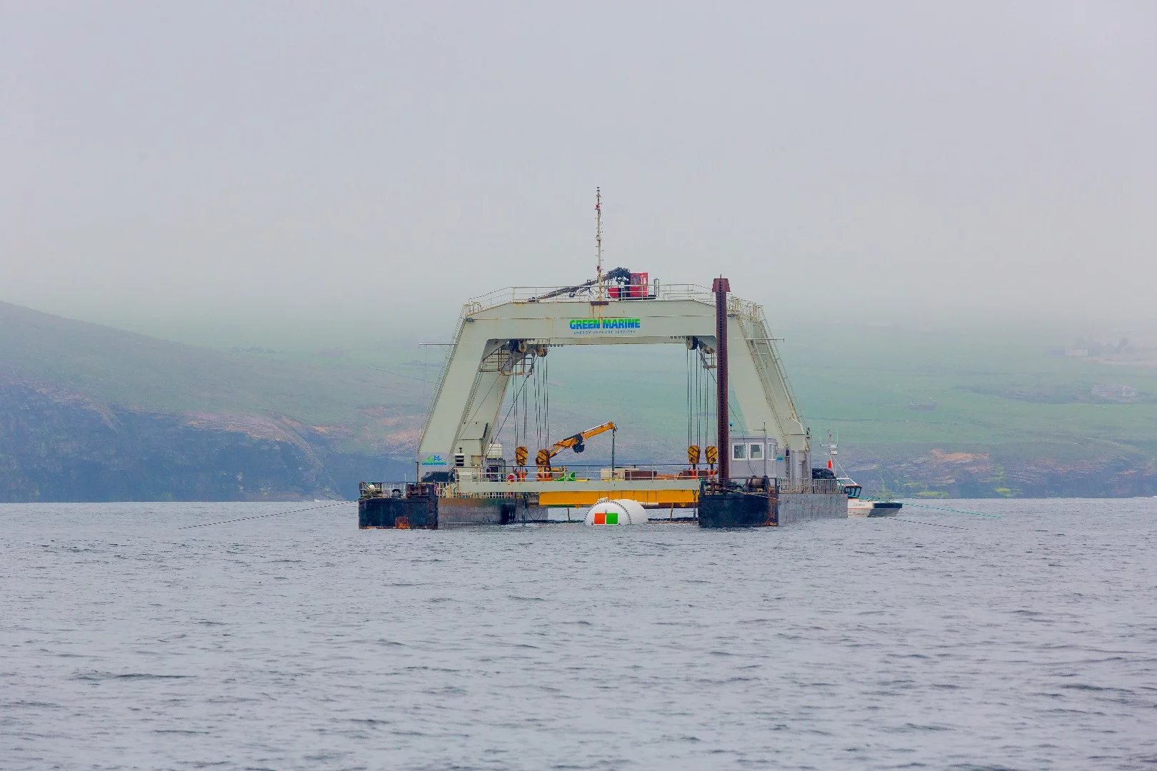 The Project Natick data center was lowered 117 ft (36 m) to the seafloor