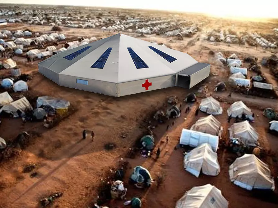 The X-Tainer as part of a relief camp