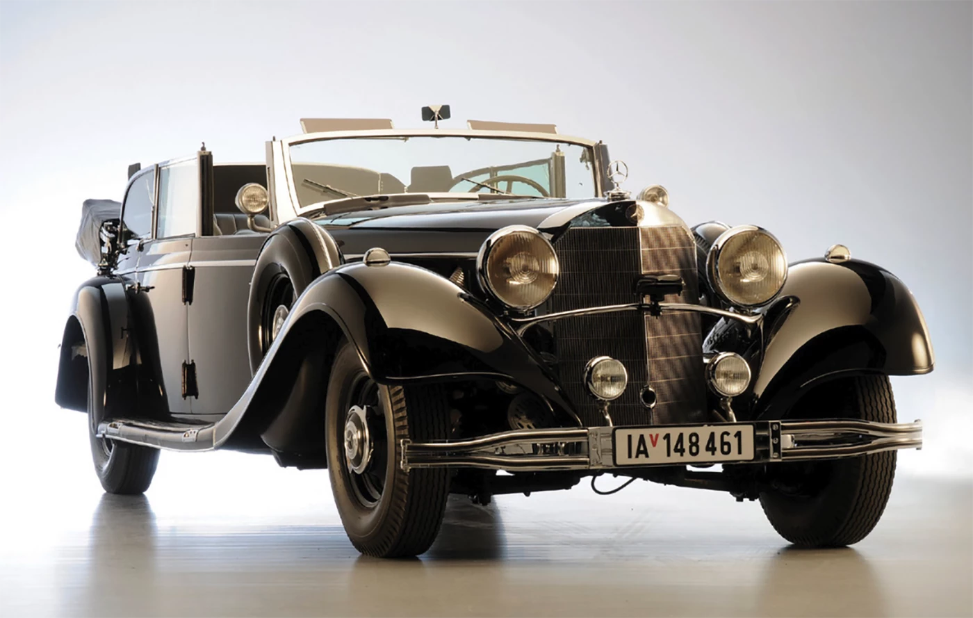 This 1939 Mercedes-Benz 770K Grosser Offener Tourenwagen was used as the main parade car of Adolf Hitler from October, 1939, until May, 1941