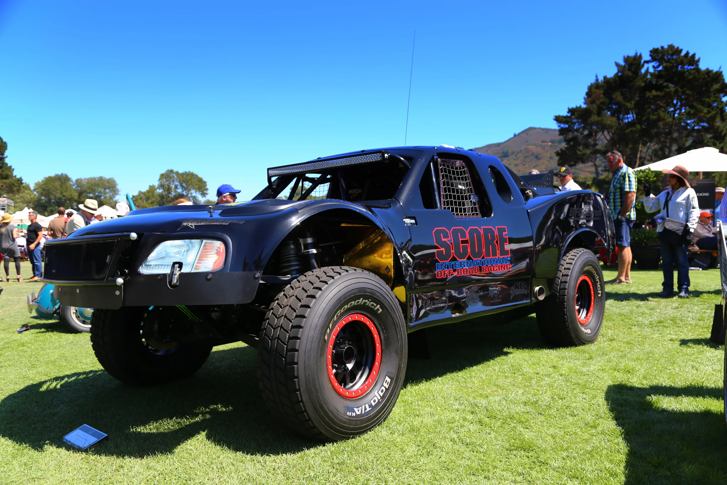 Odd vehicle out, a 2004 Ford Trophy Truck sits amongst the million dollar classics at Quail (Photo: Angus MacKenzie/Gizmag.com)