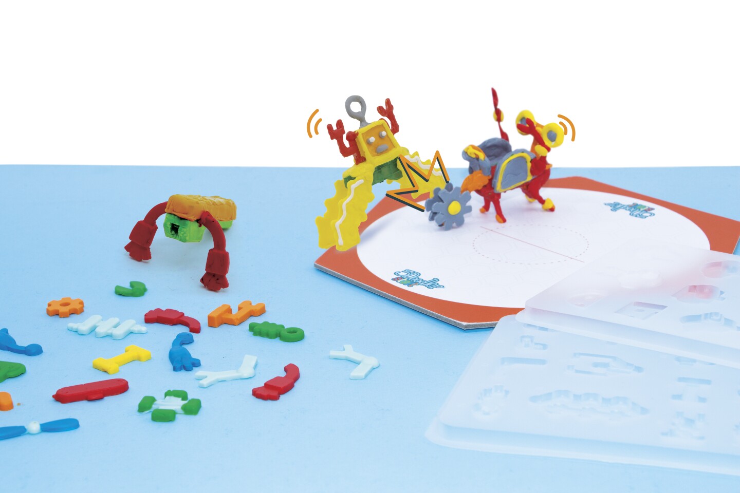 The $24.99 RoboSumo Activity Kit comes with an activity guide, two motors, two pack of plastic and two DoodleMolds