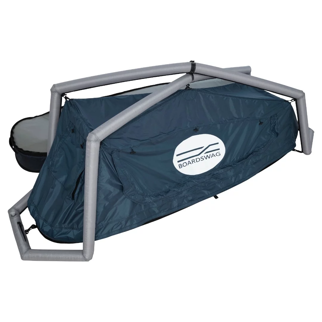 The Boardswag tent can also be set up with the bag portion attached