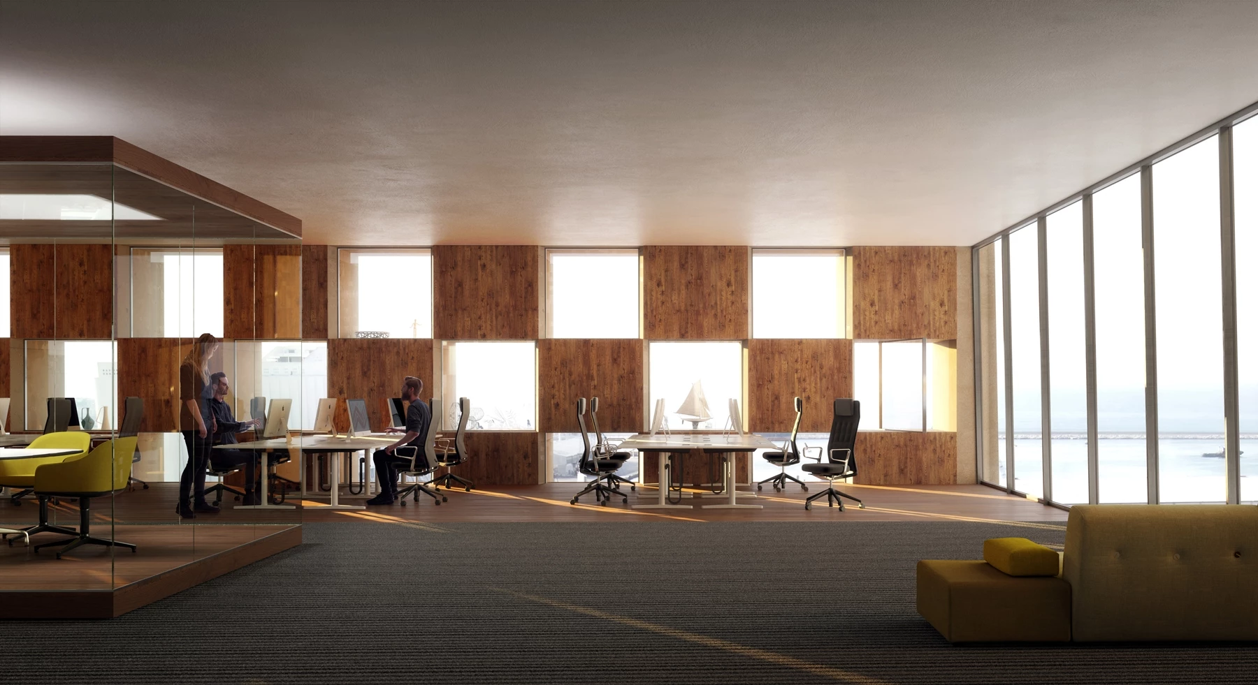 A clear distinction has been made distinction between the public and private domains of the building
