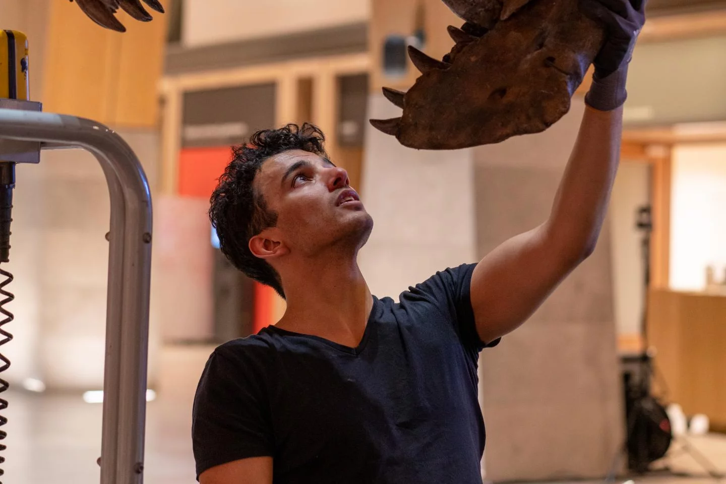 Pasha van Bijlert with a replica of Trix