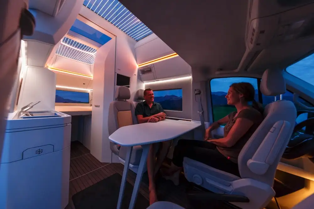 Ambient lighting adds to the California XXL's interior look