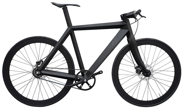 The X-9 Nighthawk is a prototype bicycle with a frame made from aramid/carbon fiber sandwich panels