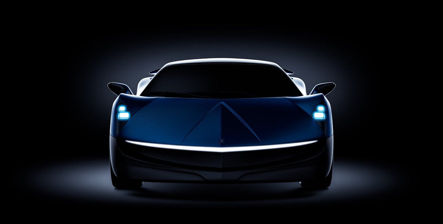 The Elextra sports sedan will feature headlamps with square lighting elements and a smiley daytime running strip
