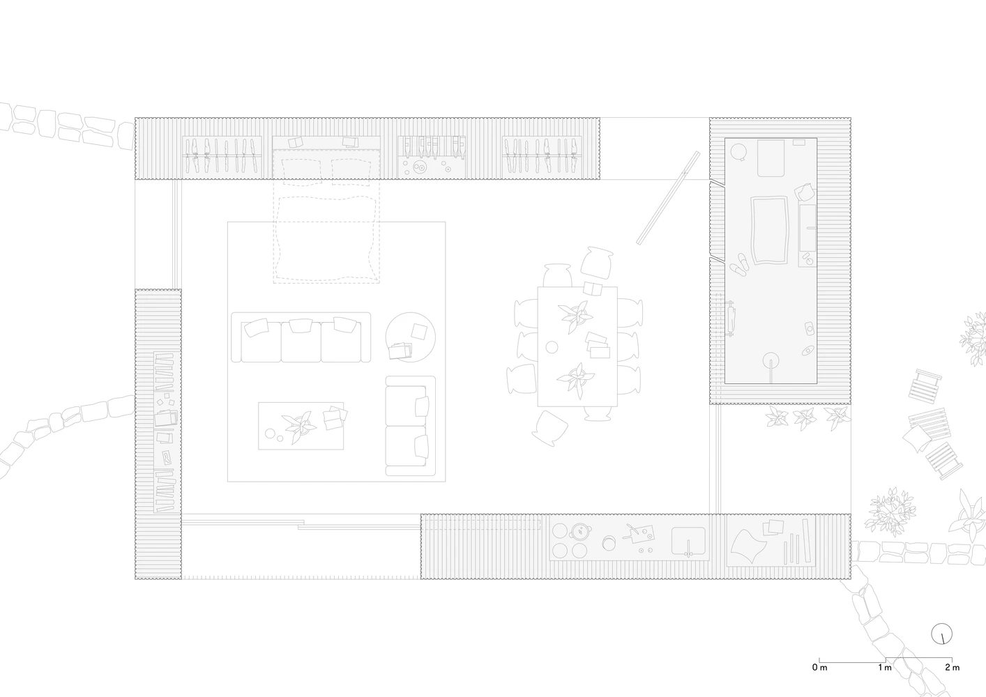 Pavilion House floorplan by Andreia Garcia Architectural Affairs and Diogo Aguiar Studio