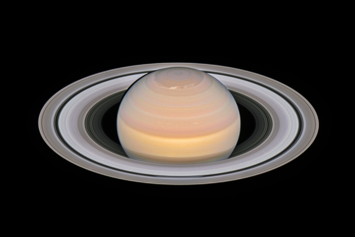 Saturn as captured by the Hubble Space Telescope