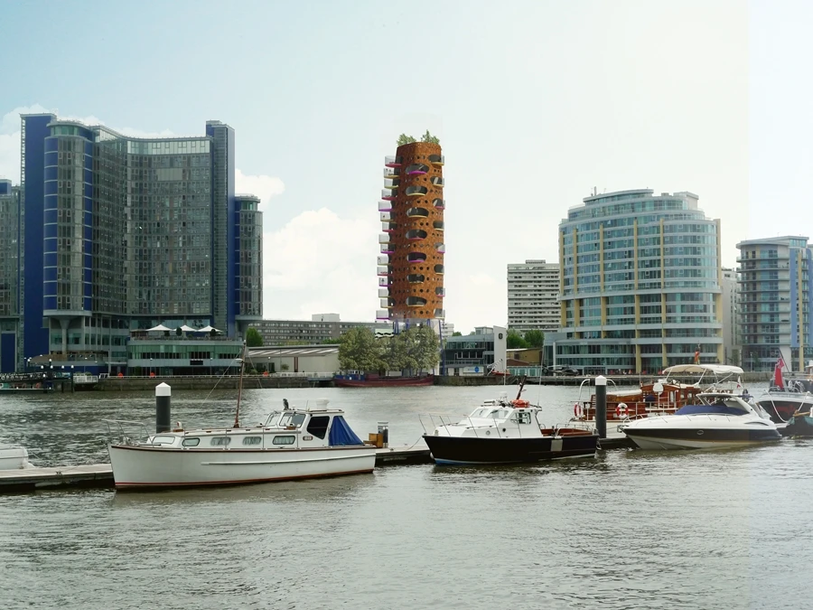 Heliport Heights will use stilts to extend an existing building by sitting on top of it