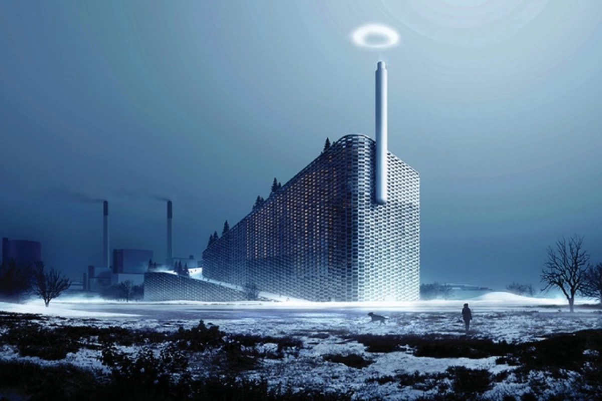 The chimney will release a 21 m (68 ft)-diameter steam ring each time the plant releases a ton of CO2