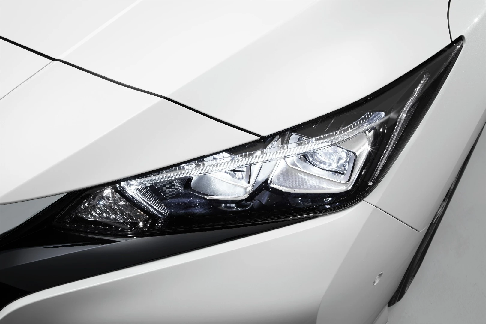 The headlamps on the new Nissan Leaf