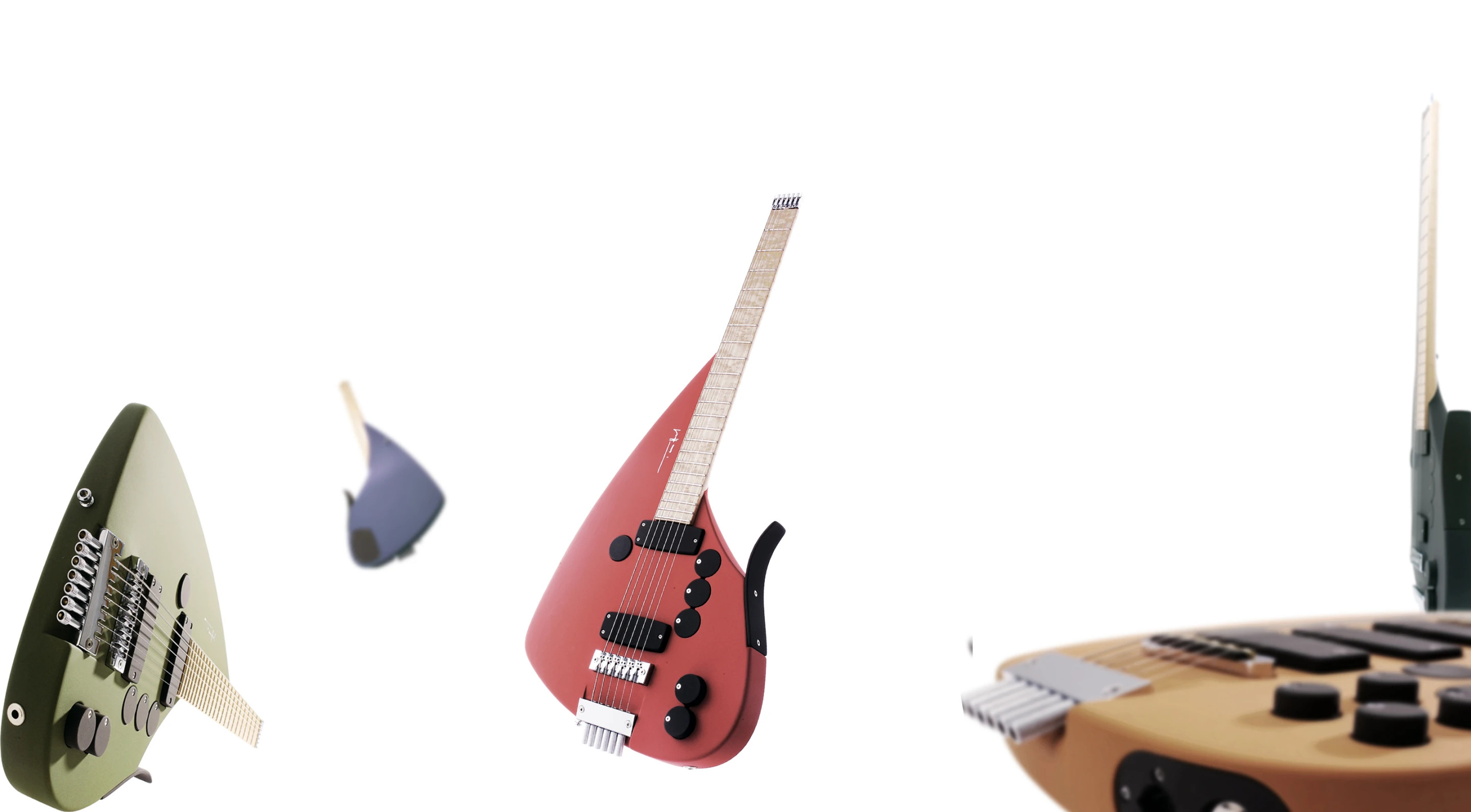 The standard Tesla differs from its Prodigy sibling in the latter's choice of hardware and tonewoods