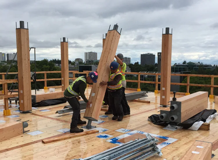 Due to contain a total of 33 four-bed units and 272 studios spread over 18 floors, Brock Commons will house 404 students